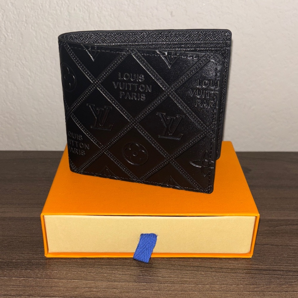 Louis Vuitton Embossed Black Card Holder